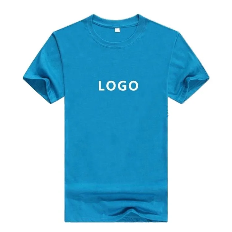 Wholesale OEM Custom Logo Printing 100% Cotton Mens Plain White Tee Shirt Custom Blank Mens T Shirt