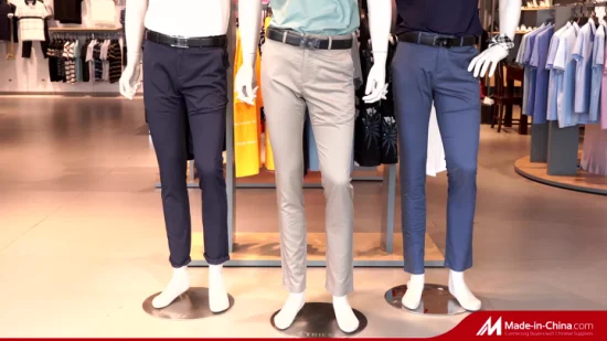 Мужские прямые брюки из хлопка, не гладкие, не мнущиеся, оптом